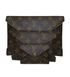 Pochette Kirigami, 495€, Bolso, Marrón, Canvas - General, Vista frontal